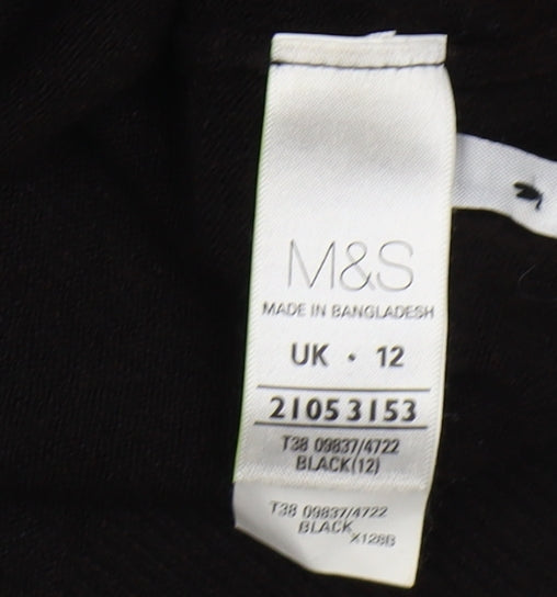 Womens UK Size 12 Marks and Spencer Black Pullover Jumper