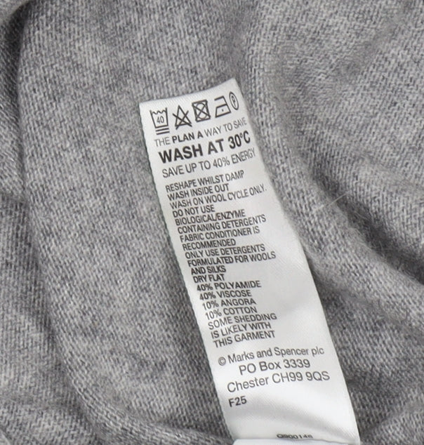 Womens UK Size 12 Marks and Spencer Grey Cardigan Jumper