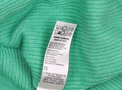 Womens UK Size XL Marks and Spencer Green Pullover Jumper