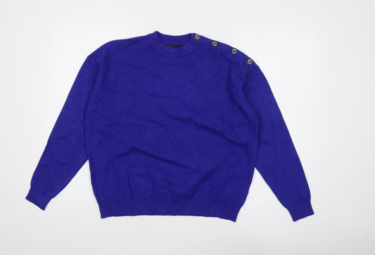 Womens UK Size M Marks and Spencer Blue Pullover Jumper