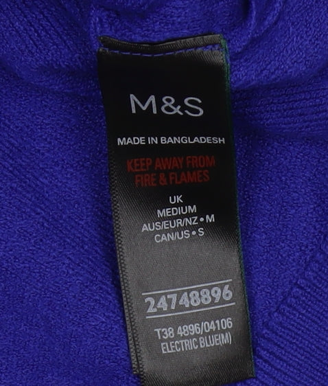 Womens UK Size M Marks and Spencer Blue Pullover Jumper