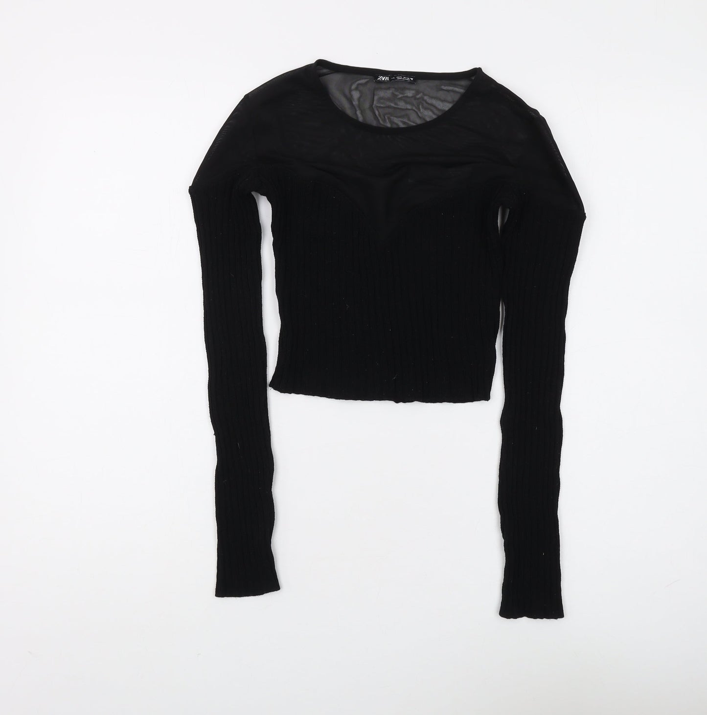 Womens UK Size 6 Zara Black Pullover Jumper