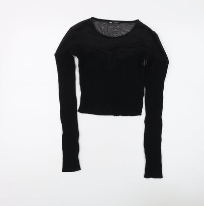 Womens UK Size 6 Zara Black Pullover Jumper
