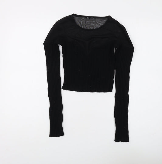 Womens UK Size 6 Zara Black Pullover Jumper