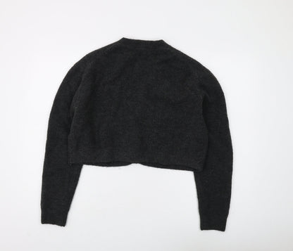 Womens UK Size L Zara Black Cardigan Jumper