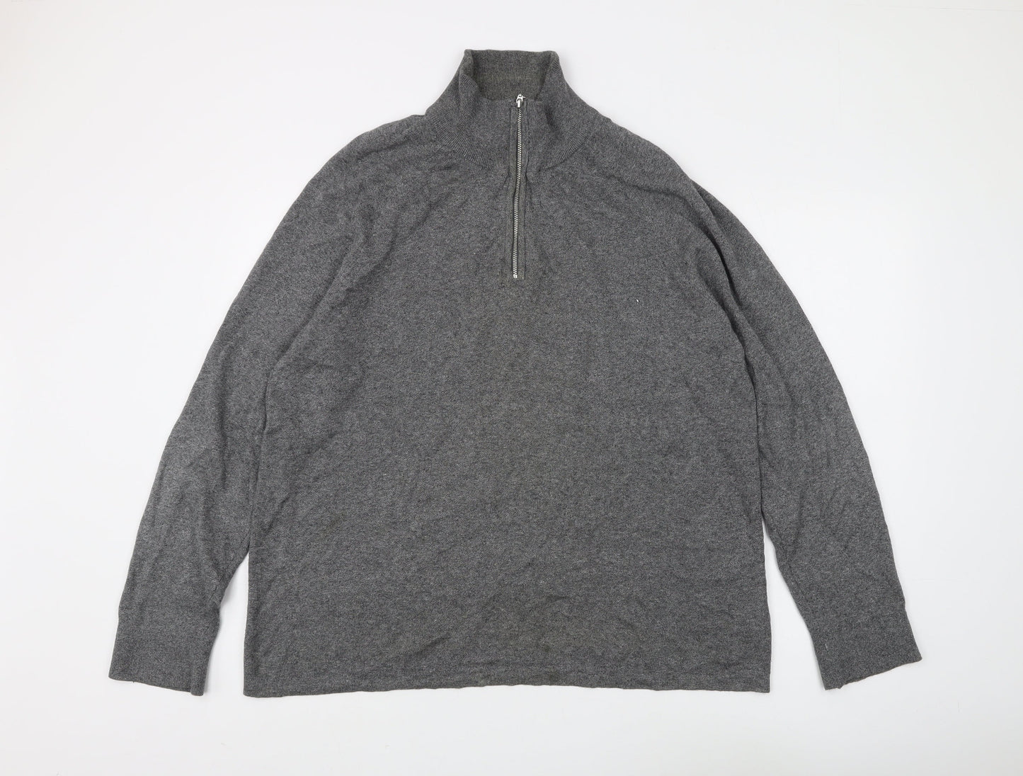H&M Grey Men's XL High Neck Pullover Jumper