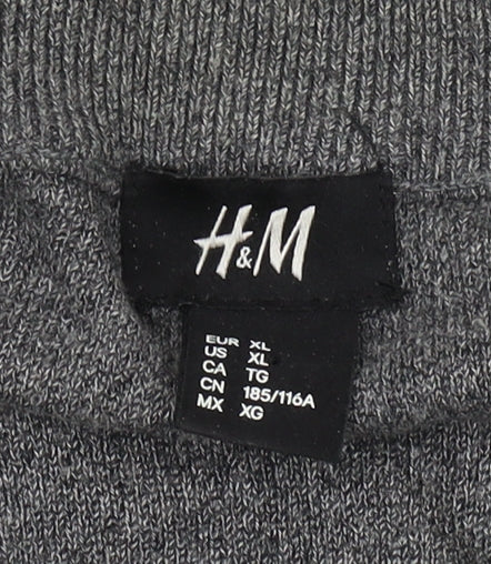 H&M Grey Men's XL High Neck Pullover Jumper