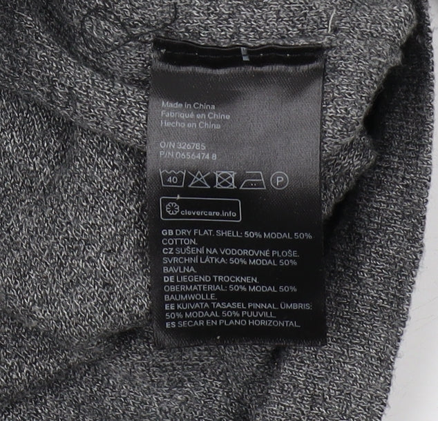 H&M Grey Men's XL High Neck Pullover Jumper