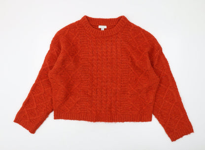 Womens UK Size M Topshop Red Pullover Jumper