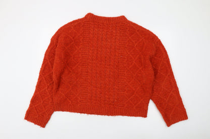 Womens UK Size M Topshop Red Pullover Jumper