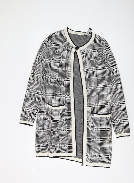 Womens UK Size M Viyella Grey Cardigan Jumper