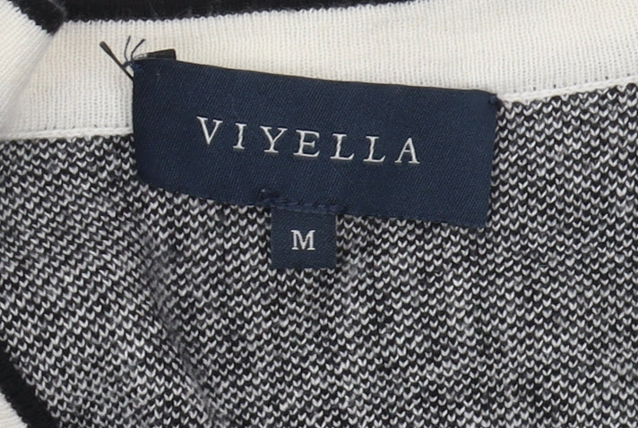 Womens UK Size M Viyella Grey Cardigan Jumper