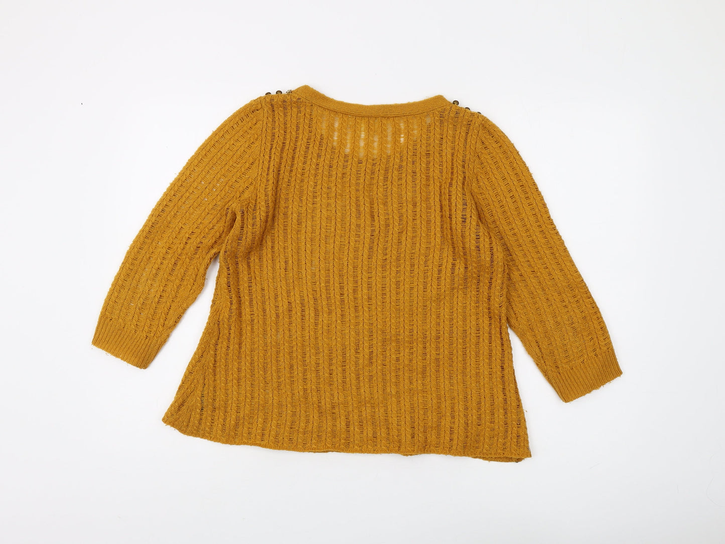 Womens UK Size 10 NEXT Yellow Pullover Jumper