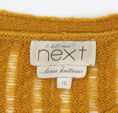 Womens UK Size 10 NEXT Yellow Pullover Jumper