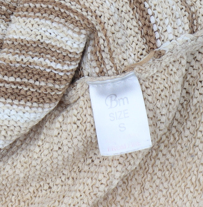 Womens UK Size S BM Beige Cardigan Jumper
