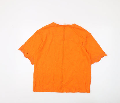 Womens UK Size 12 Marks and Spencer Orange  T-Shirt