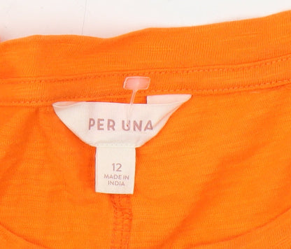 Womens UK Size 12 Marks and Spencer Orange  T-Shirt