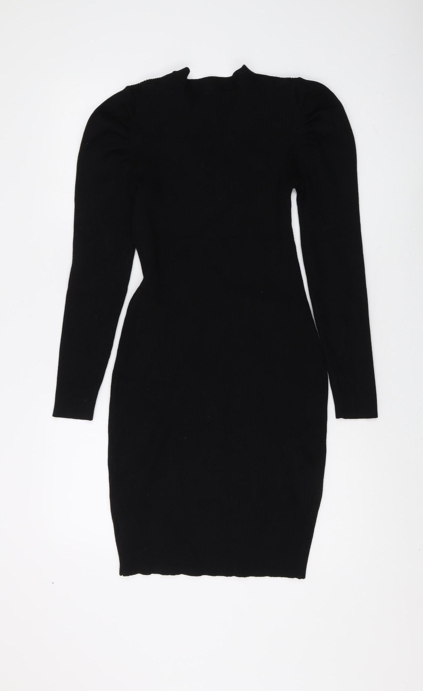 Grace Karin Black Bodycon V-Neck Dress for Women - Medium