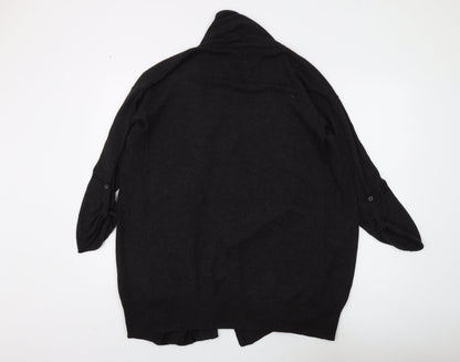 Womens UK Size 8 Topshop Black Cardigan Jumper