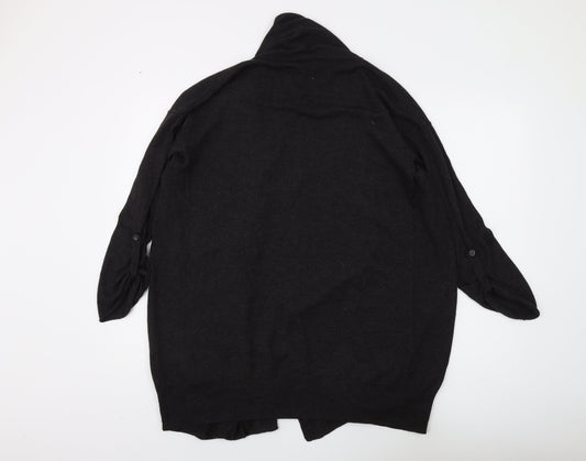 Womens UK Size 8 Topshop Black Cardigan Jumper
