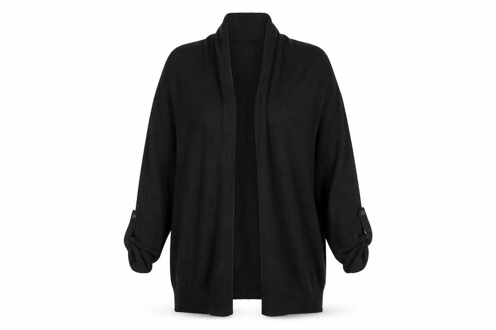 Womens UK Size 8 Topshop Black Cardigan Jumper