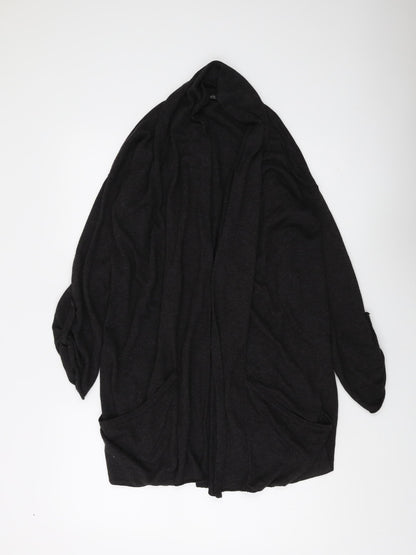 Womens UK Size 8 Topshop Black Cardigan Jumper