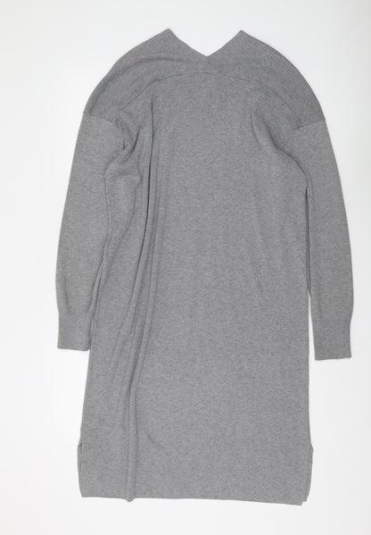 H&M Women's Grey Shift Midi Dress, Size S