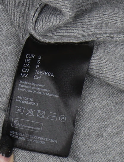 H&M Women's Grey Shift Midi Dress, Size S