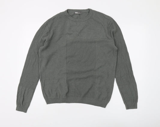 ASOS Men's Green Pullover Jumper M, Cotton Blend