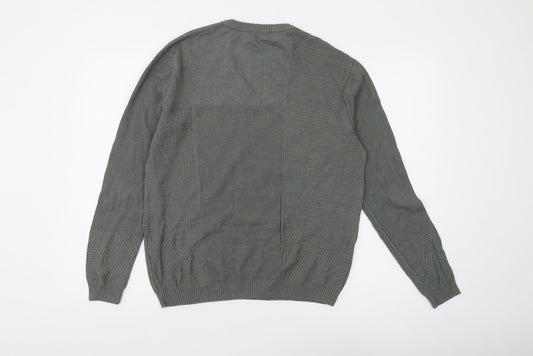 ASOS Men's Green Pullover Jumper M, Cotton Blend
