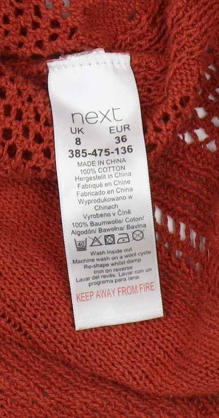 Womens UK Size 8 NEXT Red Pullover Jumper