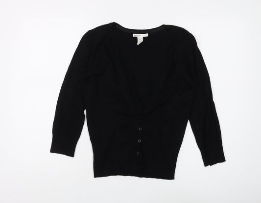 Womens UK Size 12 MNG Basics Black Cardigan Jumper