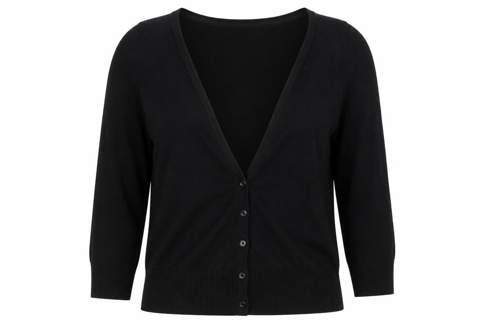 Womens UK Size 12 MNG Basics Black Cardigan Jumper