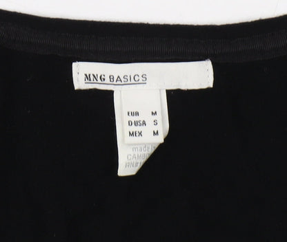 Womens UK Size 12 MNG Basics Black Cardigan Jumper