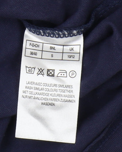 Damart Women's Blue Long Sleeve Cotton T-Shirt Size 10