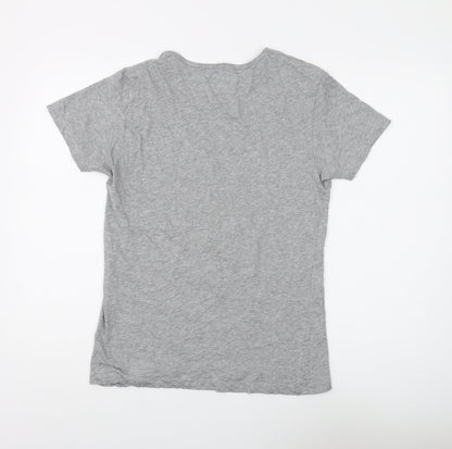 Zara Man Grey Graphic Print M T-Shirt - Men's Fashion