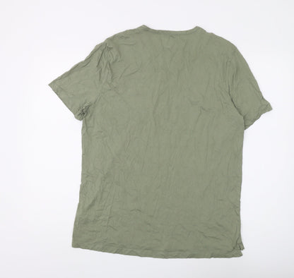MB Men's Green Crew Neck T-Shirt XL
