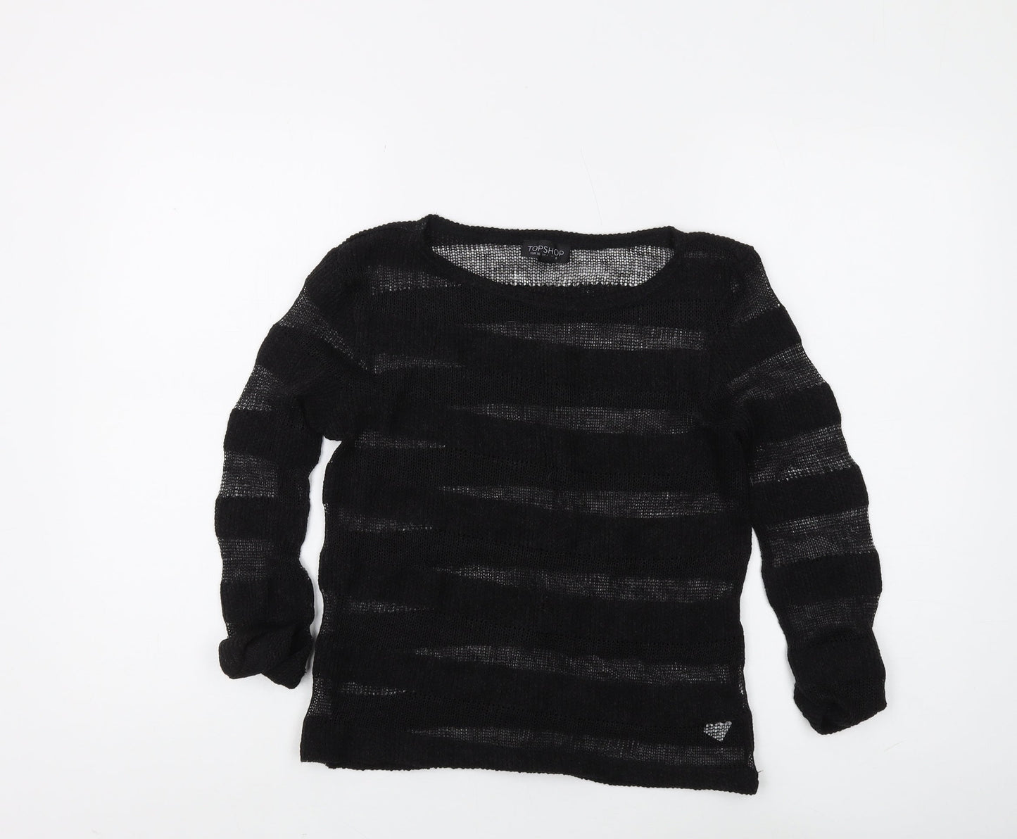 Womens UK Size 8 Topshop Black Pullover Jumper