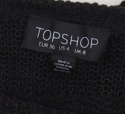 Womens UK Size 8 Topshop Black Pullover Jumper