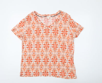 Womens UK Size 14 Marks and Spencer Multicoloured Jersey T-Shirt