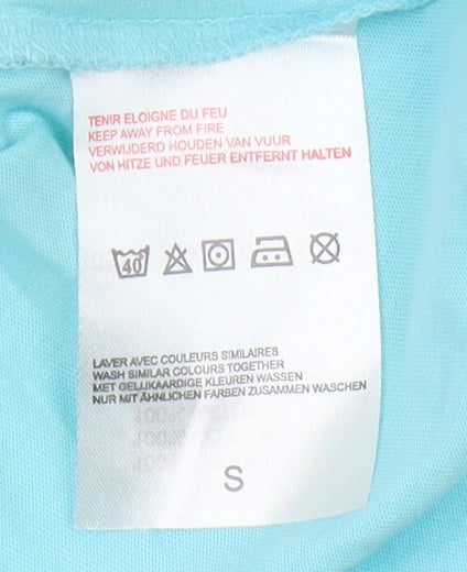 Damart Women's Blue Scoop Neck T-Shirt, Size S