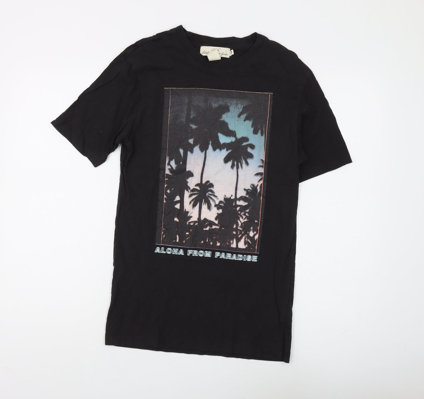 Label of Graded Goods Men's Black Beach T-Shirt XS