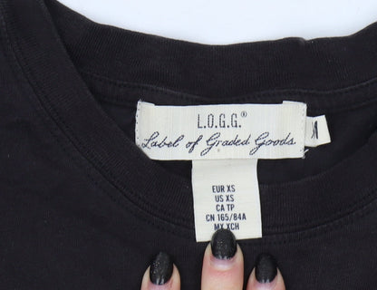Label of Graded Goods Men's Black Beach T-Shirt XS