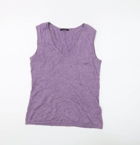 Womens UK Size S T.M. Lewin Purple Basic Tank
