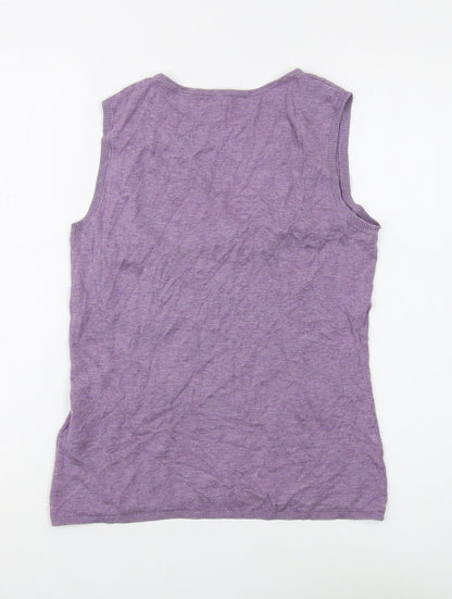 Womens UK Size S T.M. Lewin Purple Basic Tank