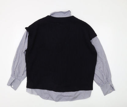 Womens UK Size S River Island Black Vest Jumper
