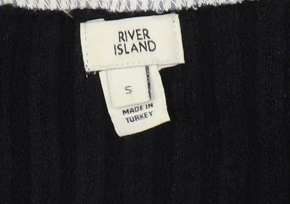 Womens UK Size S River Island Black Vest Jumper