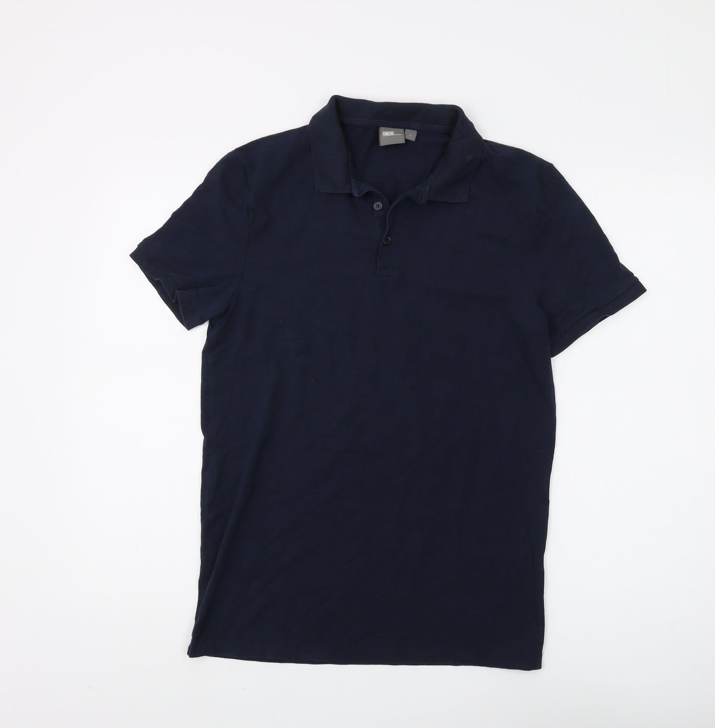 Asos Men's Blue Polo Shirt Size L Short Sleeve Casual