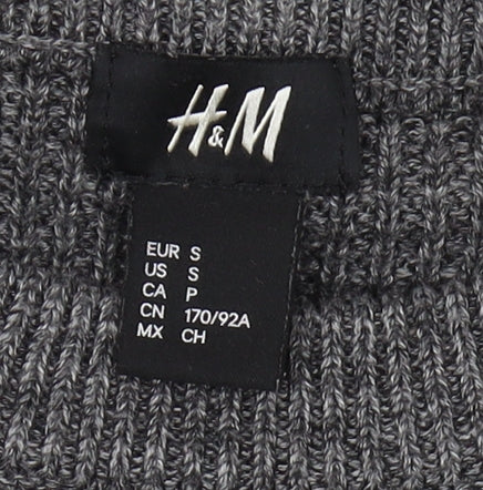 H&M Men's Grey Pullover Jumper, Size S, Casual, Knit