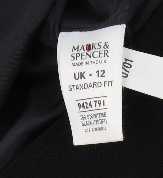 Marks and Spencer Women's Black Blazer Size 12 Classic Fit